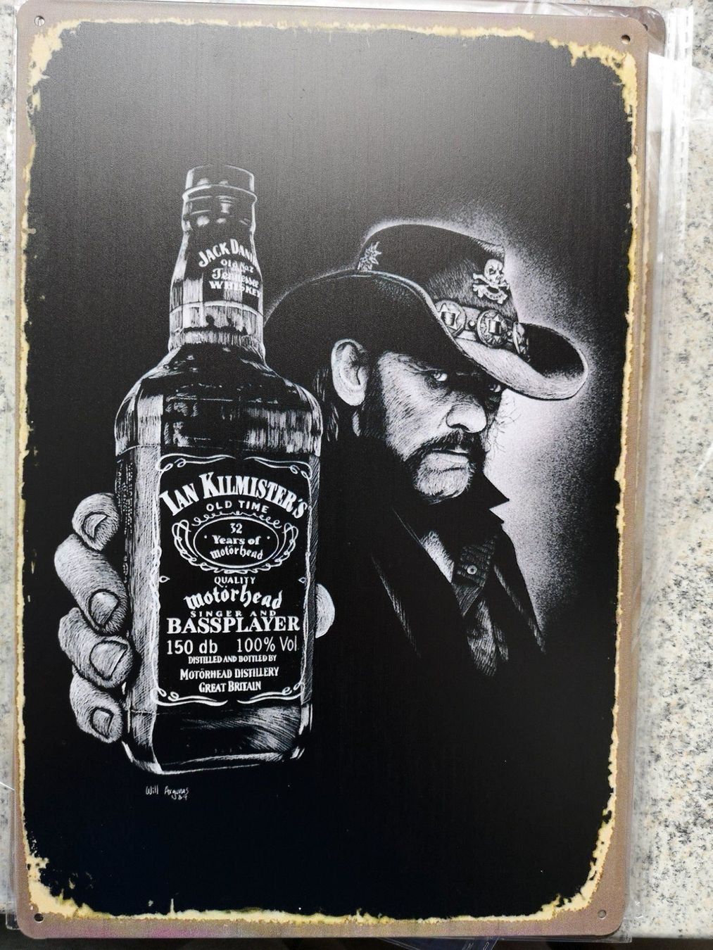Insegne: Blechschild Lemmy Kilmister Jack Daniels – Nuovo e nell'imballaggio originale da Wangen SZ venduto da Charlie_Firpo