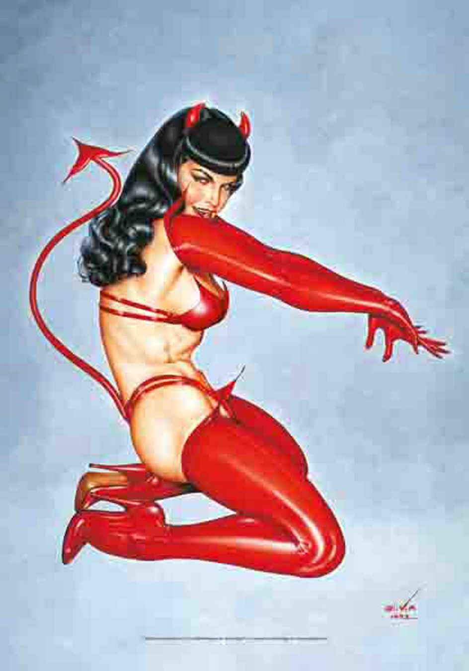 Foto & Immagini: Bettie Page - Devil Posterflagge – Nuovo (secondo la descrizione) da HORGEN venduto da starworld