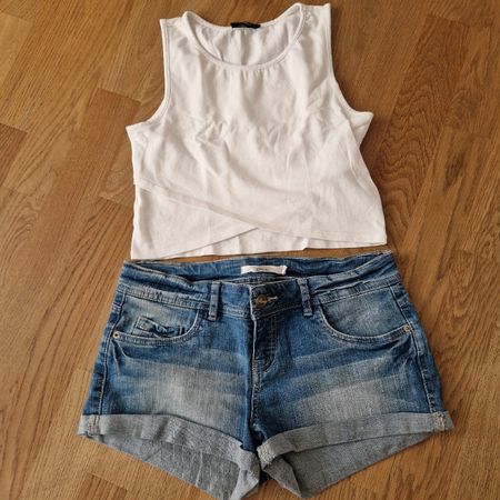 Sommer Set: Top Even&Odd, Shorts SinSay, Grösse M