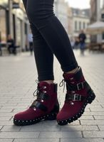 Stiefeletten weinrot Gr 40 Boots Neu Gratis Versand