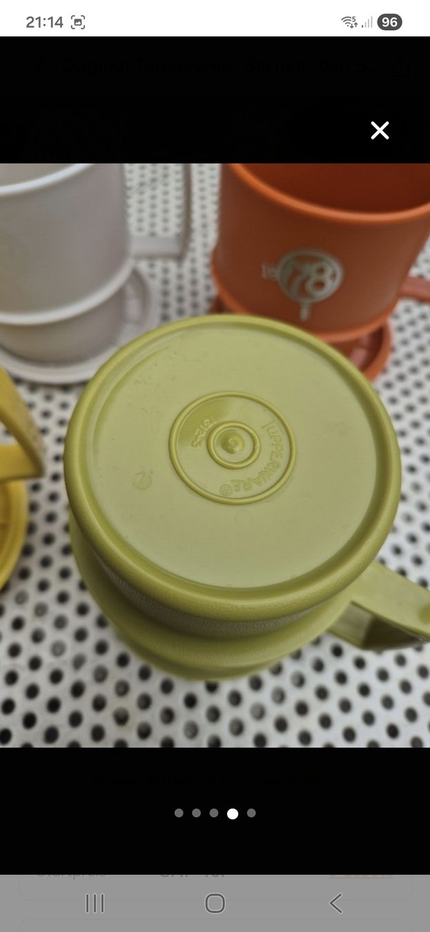 Tupperware Tazze: Tupperware Becher, 4 Stück ,1978 – Usato da Villmergen venduto da MONCHHICHI 3