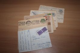 39 Ganzsachen/Postkarten Besatzungszonen gelaufen