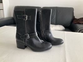 Damenstiefel Clarks schwarz Leder Grösse 39.5 gebraucht