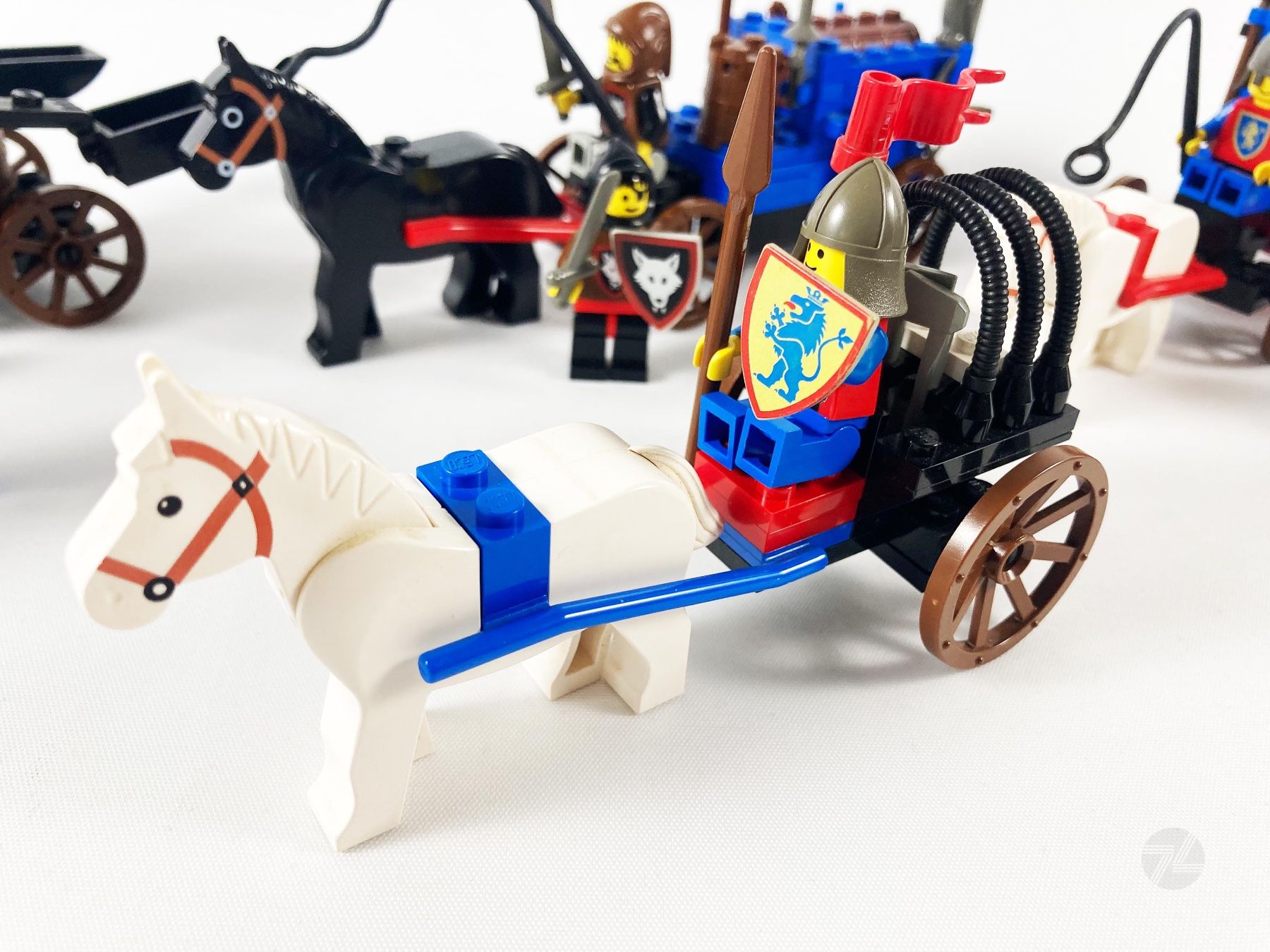 LEGO Ritter Castle Set Mix Forest Knights Pferde Wagen Lot (Gebraucht ...