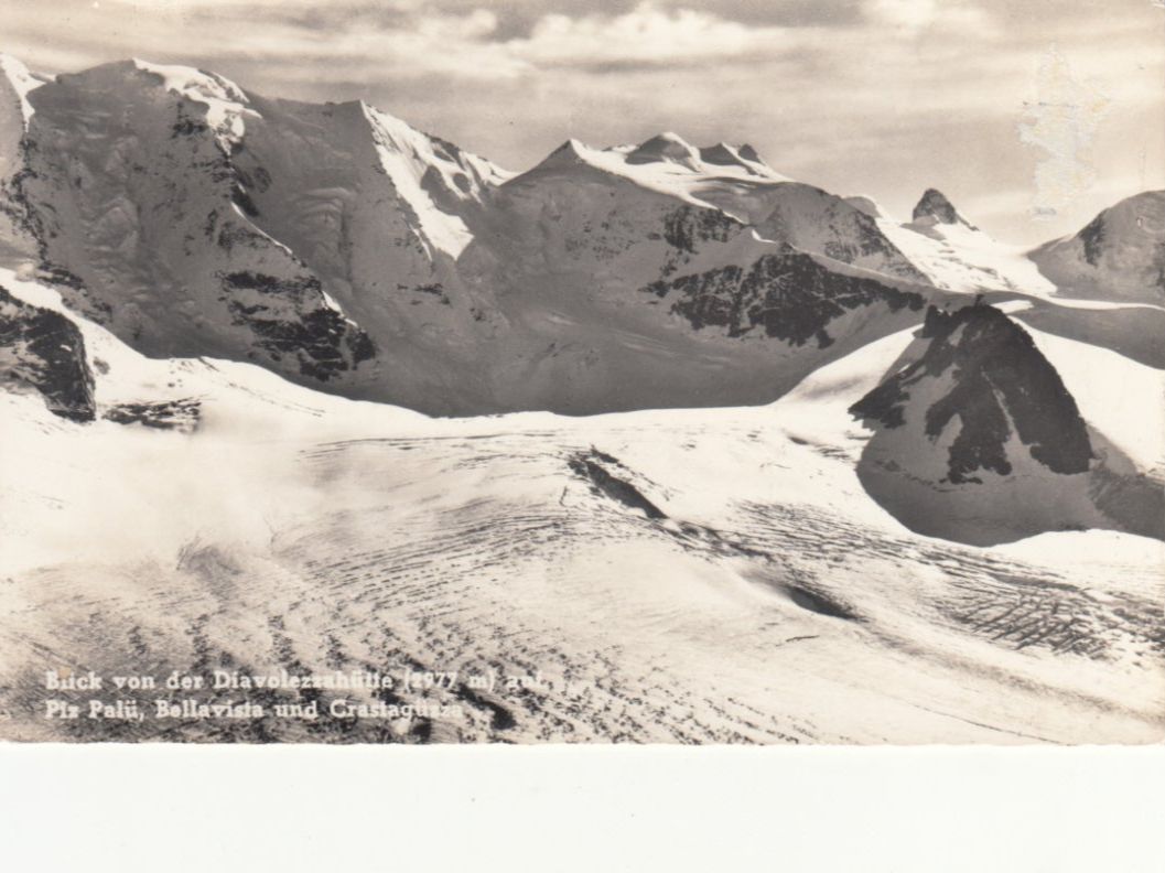 Cartoline postali: Diavolezzahütte Piz Palü 1962 – Usato da Bürglen TG venduto da StampGraf