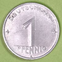 1952  /  DEUTSCHLAND / DDR  /  1 - PFENNIG - MÜNZE  /  A