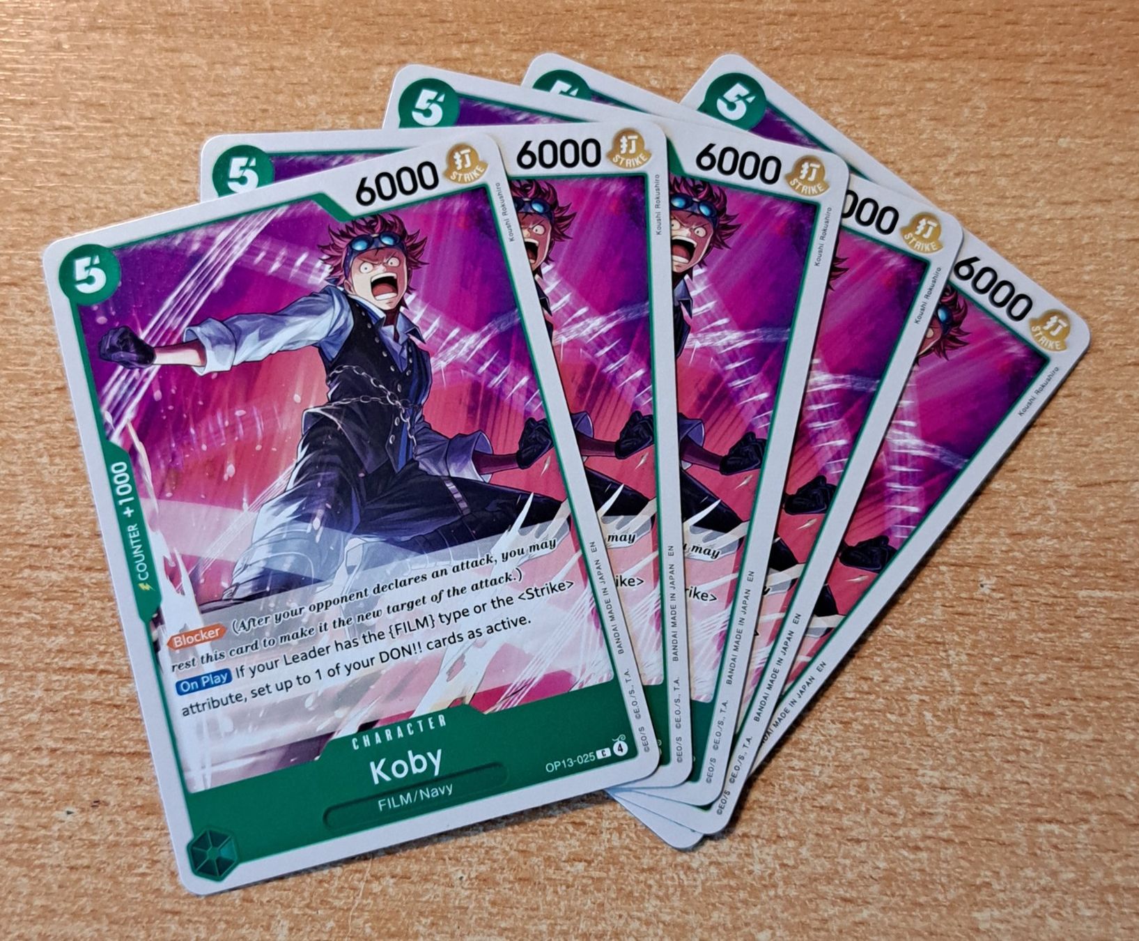 Bandai Carte collezionabili: One Piece 5x Koby OP13-025 C – Usato da Cernier venduto da Poussetofiol