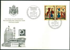 1970_FL-Block 8 auf 2 Briefen; gestempelt "PHILYMPIA London"