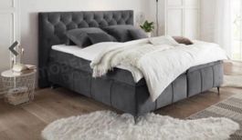 Boxspringbett Anthrazit/Grau 