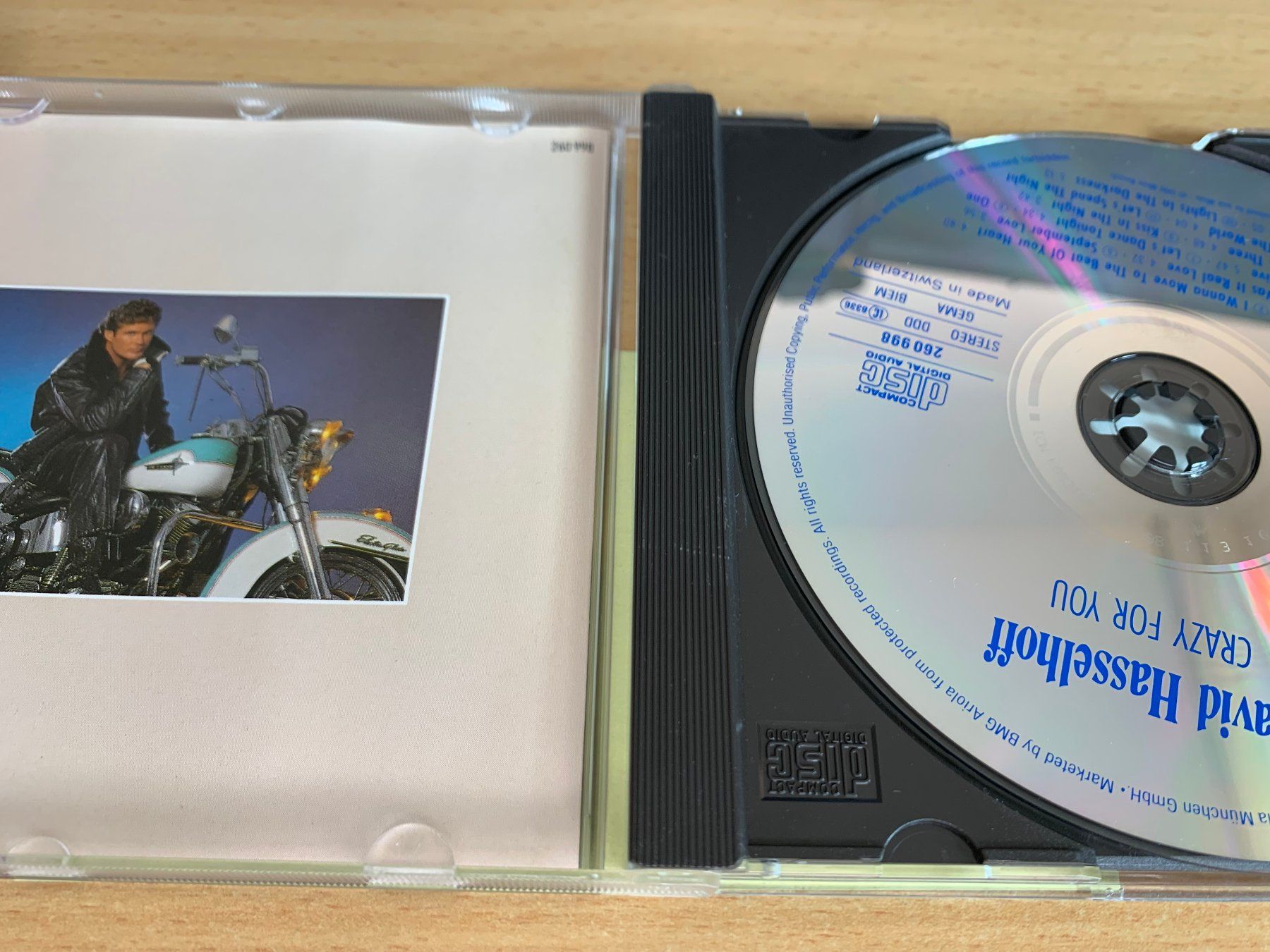CD: David Hasselhoff – Crazy For You – Usato da Rikon im Tösstal venduto da Alpenmutz 2