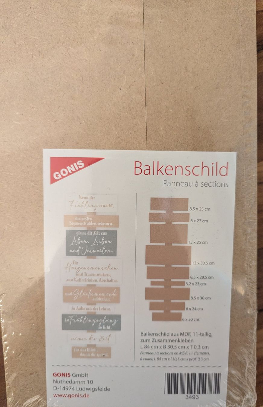 Insegne: Balkenschild von Gonis – Nuovo e nell'imballaggio originale da Hitzkirch venduto da KarinBleu 2