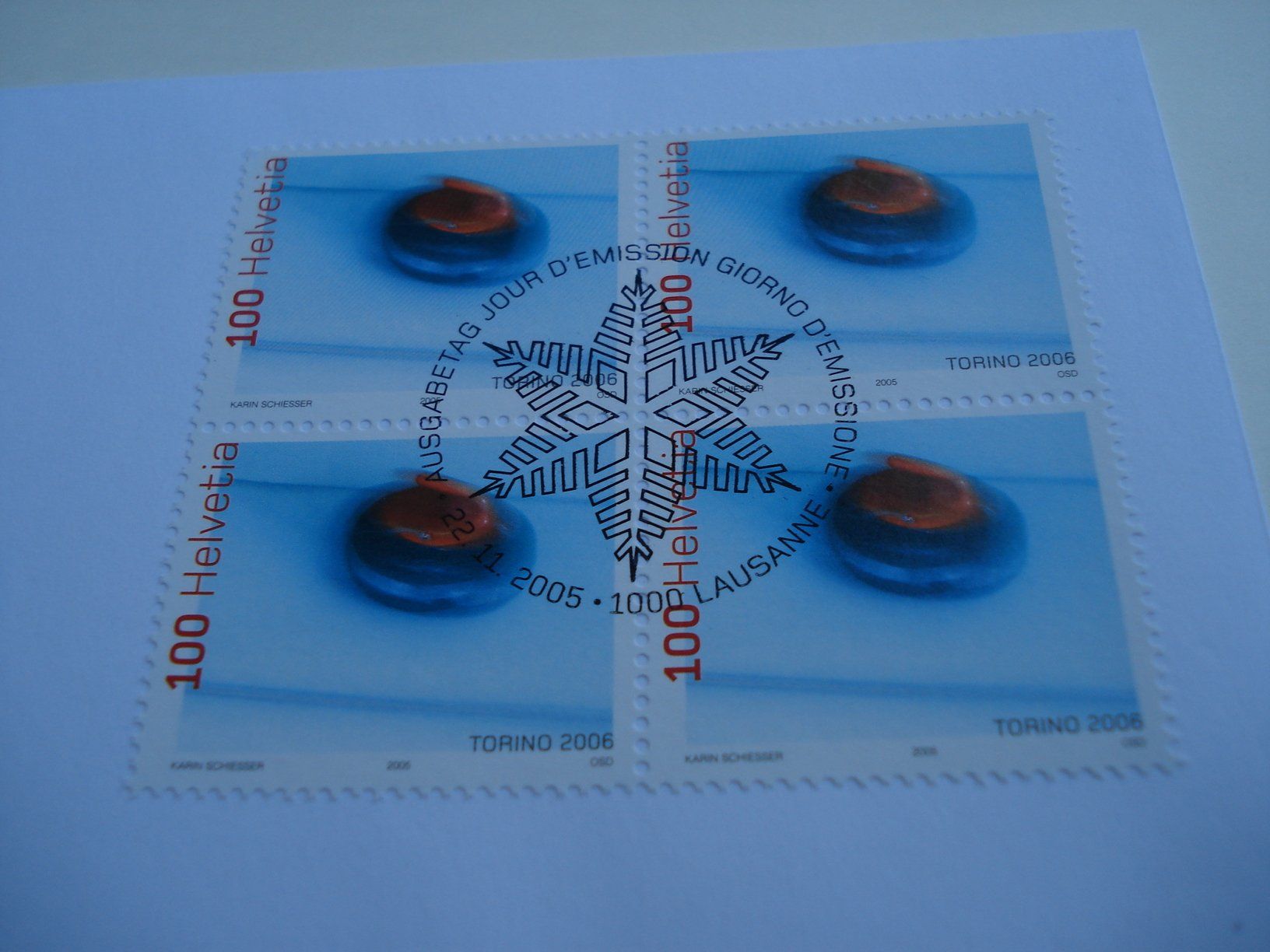 Tutti i francobolli: Marke Winter Olympia 2005, FDC EInzel+ 4erblock, 2 Be – Usato da Niederwil AG venduto da morostahu