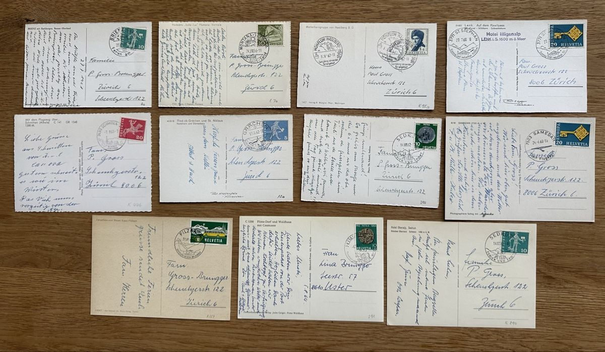 Cartoline postali: Schweiz - 11 schöne Ansichtskarten 1960er Jahren  – Usato da Schmitten / FR venduto da Samsara169 4