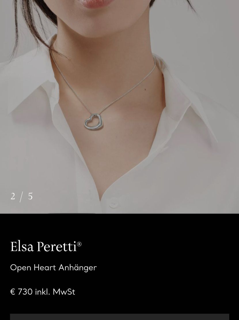 Tiffany & Co. Catenine: Tiffany & Co. 925 Silber Open Heart NP 730 – Usato da Binningen venduto da lieblingsstyle 1
