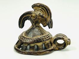 Kleine antike Bronzefigur / Amulett – Handarbeit aus Burkina