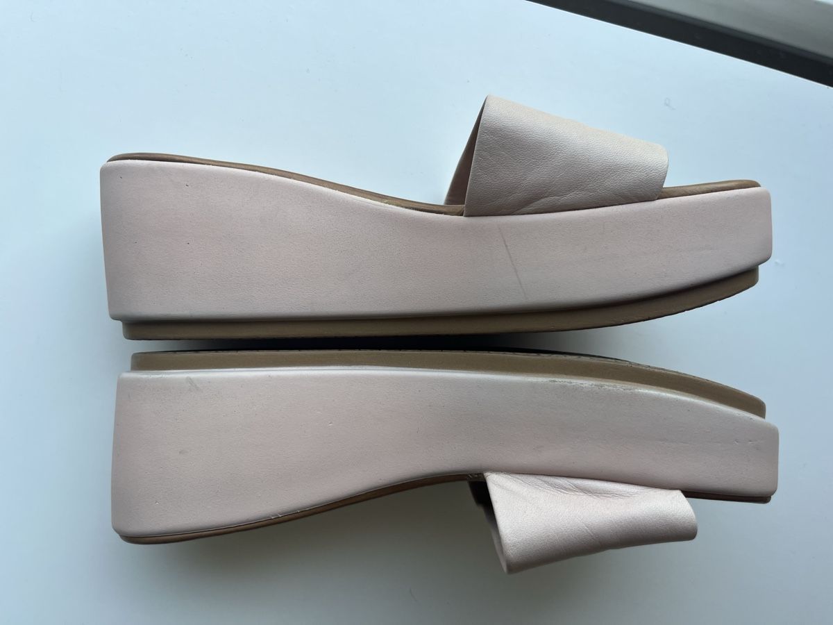 Damenschuhe: Hellrosane Plateau-Slides aus Echtleder, Gr. 39 – Neu und originalverpackt aus Oberrieden von son_b5mf 3