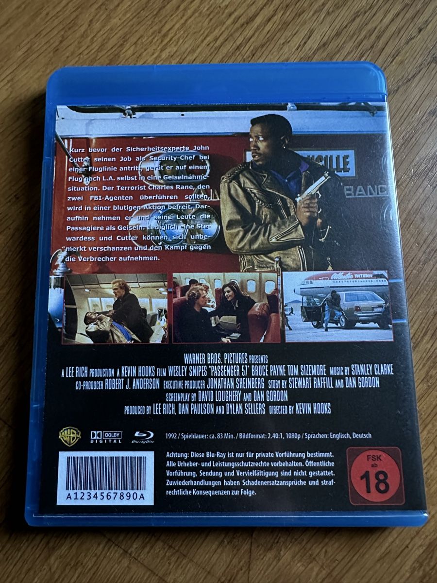 Tutti i DVDs: Passagier 57, Wesley Snipes, Bluray – Usato da Benken ZH venduto da Audi-erich 1