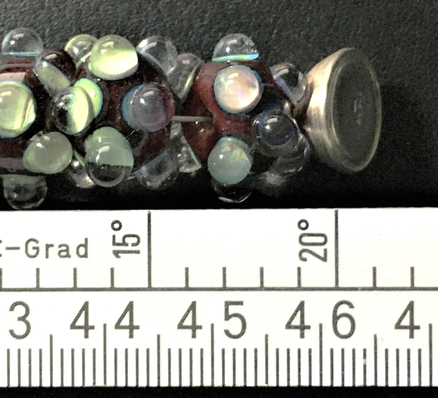 Perlen (unechte): Kette Glasperlen Murano Glas Länge 46 cm Verschluss Silber – Gebraucht aus Wangen b. Olten von Buntgemischt 6
