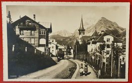Strasse in Arosa 1916