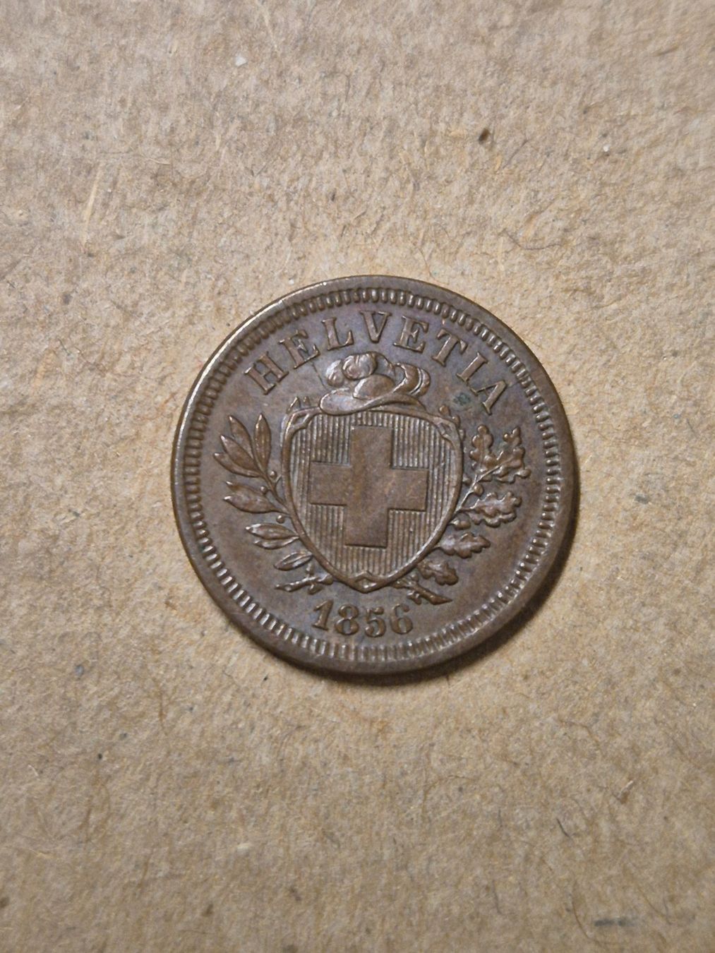 Alle Münzen: 1 Rappen 1856 - TOP - Kat. Fr. 200.--! – Gebraucht aus Mels von Goldenfalcon