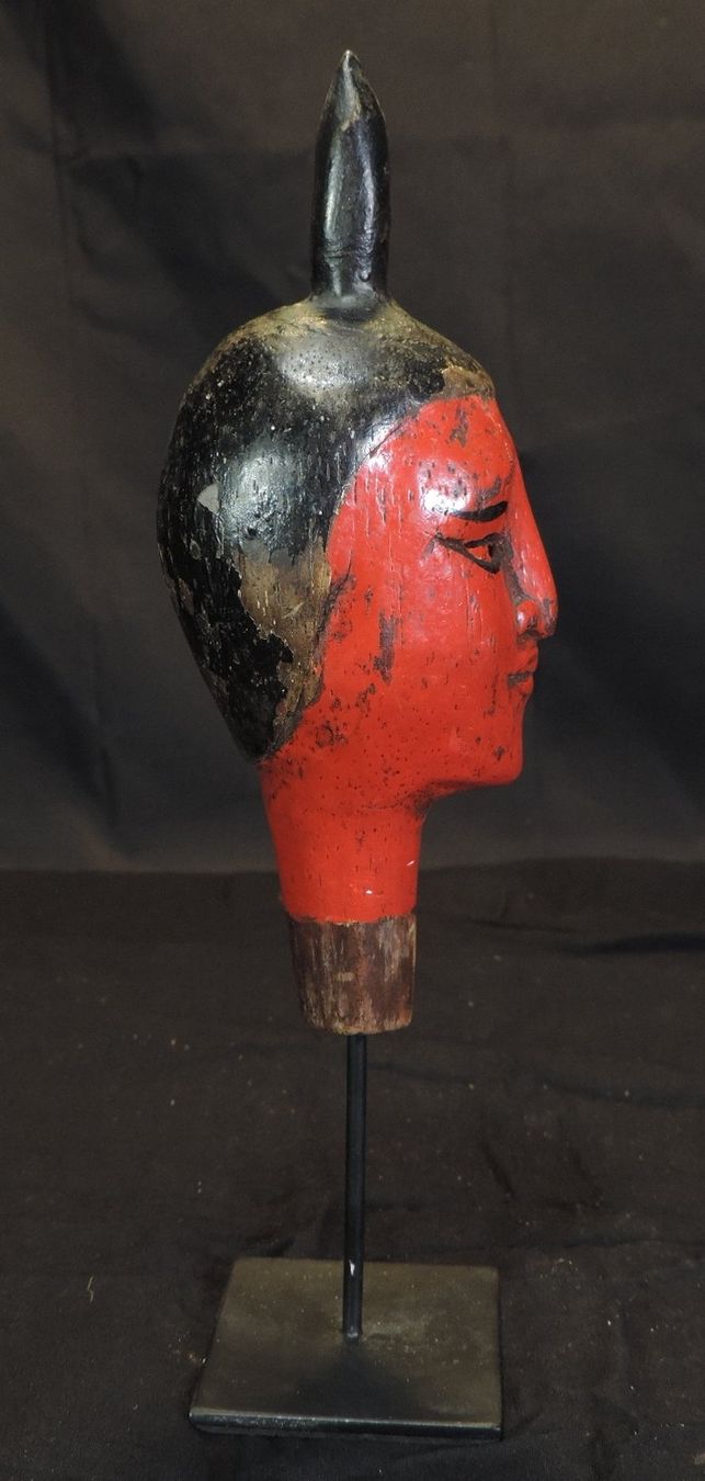 Statuette: alter Indianer Kopf aus Holz – Usato da Duggingen venduto da doogbua 3