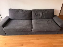 IKEA Kivik Sofa Bed dark grey 3-seater, good condition