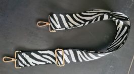 Bandouilère zébrée de sac en Coton (Largeur 5 cm)