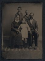 Fotografie Ferrotypie Mutter und Vater m