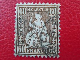 SITZENDE: Nr.35 (60Rp.) fehlerfrei mit Attest, Kat: 275.-+