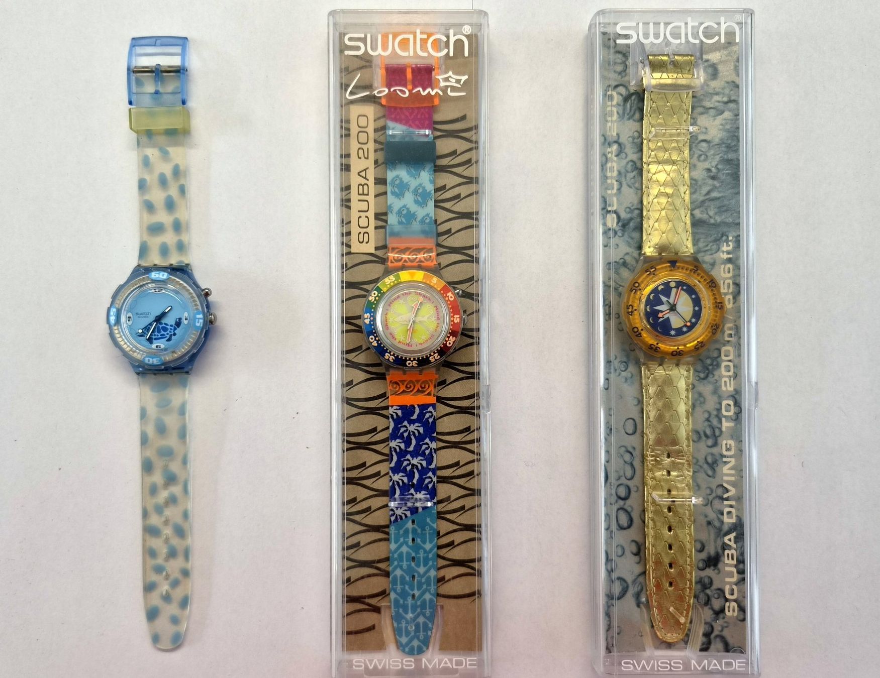 Swatch Uhren: 3 Swatch Uhren Scuba 200 – Gebraucht aus Winznau von Dg74