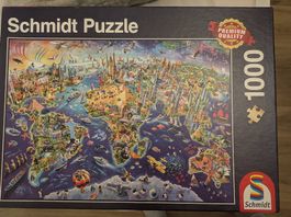 Schmidt-Puzzle Weltkarte 1000 Teile