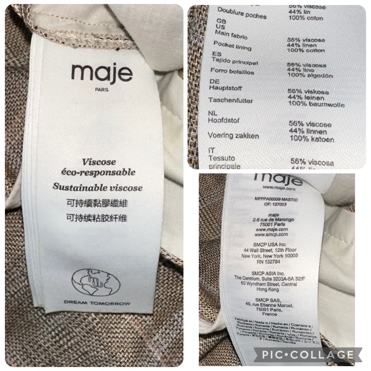 Maje Hosen: MAJE HOSE GR. 38 Leinen  – Gebraucht aus Unteraegeri von MH203 8
