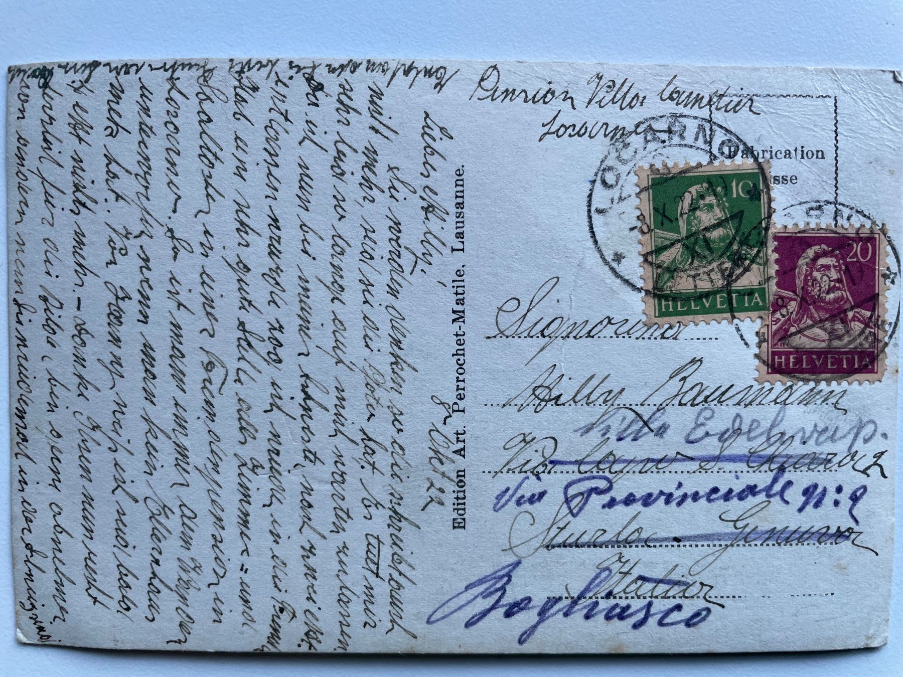 Cartoline postali: Locarno 1922 – Usato da Faido venduto da Luca555 1