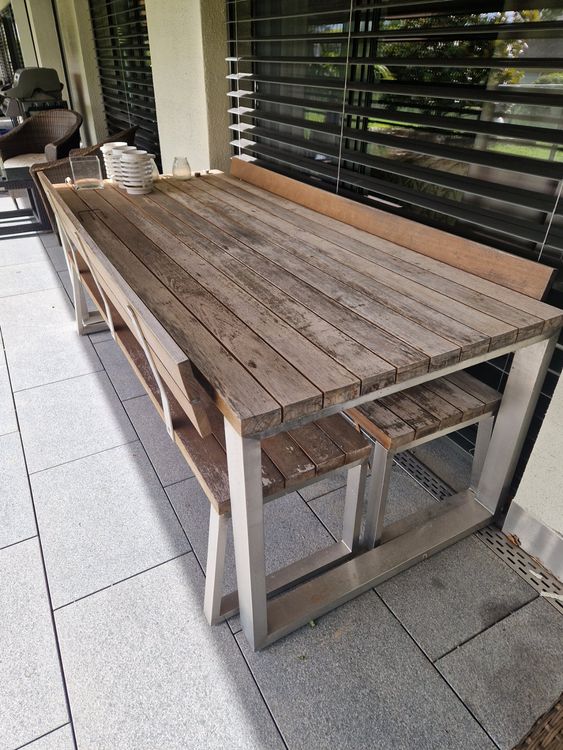 Terrace table and benches (Gebraucht) in Küsnacht für CHF 1 – nur ...