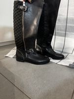 Bottes en cuir noir Ralph Lauren