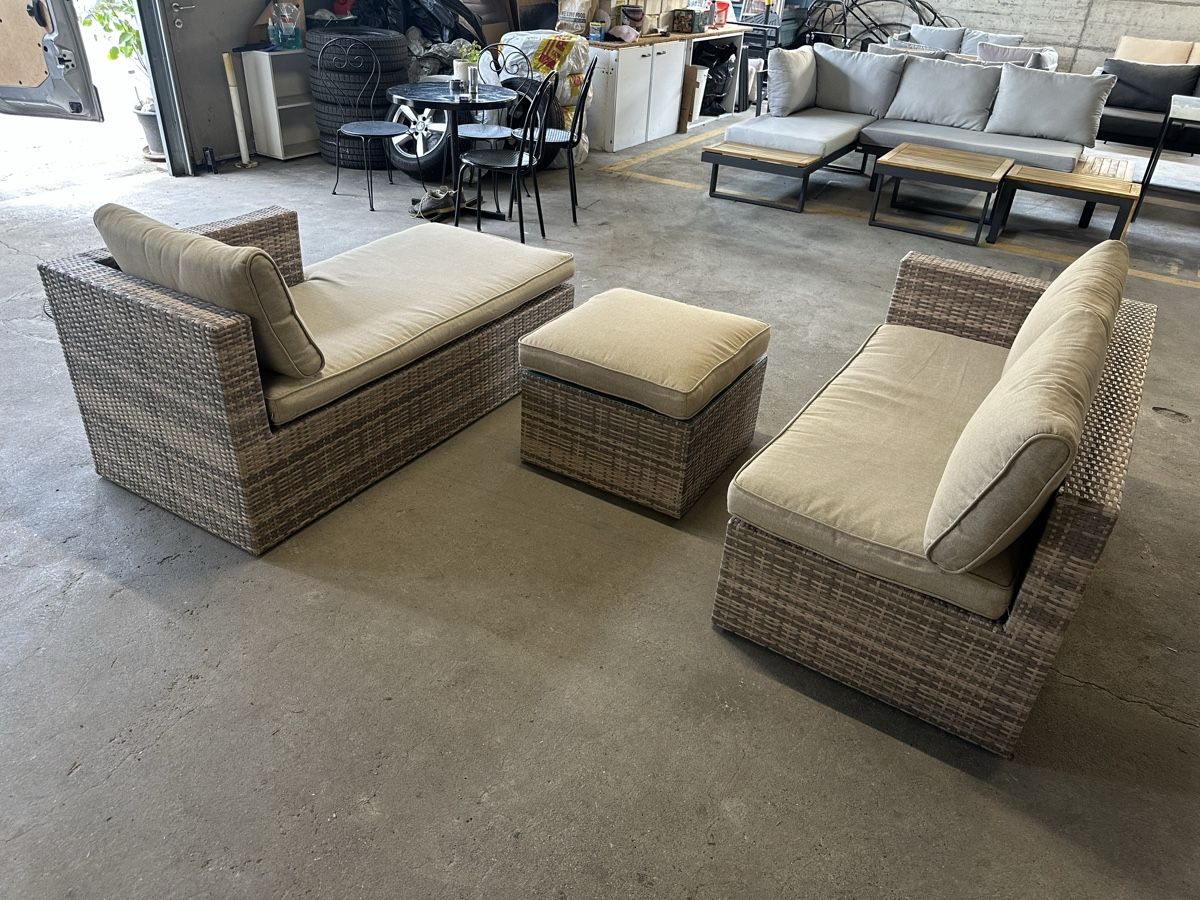 Divani: Gartenlounge Rattan 3-tlg Gartenmöbel – Usato da Steinach venduto da EvAy_Trade_2023 3