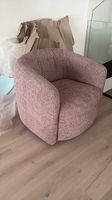 Sessel Alken, Stoff rosa, drehbar