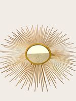 Sunburst Mirror Gold Metal Frame