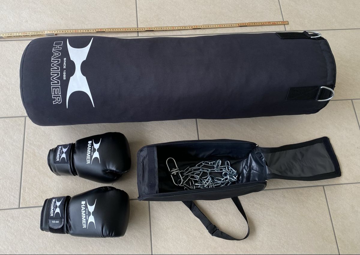 Sacchi da boxe: Hammer Boxsack mit Boxhandschuhen neuwertig – Nuovo (secondo la descrizione) da Selzach venduto da 321compac