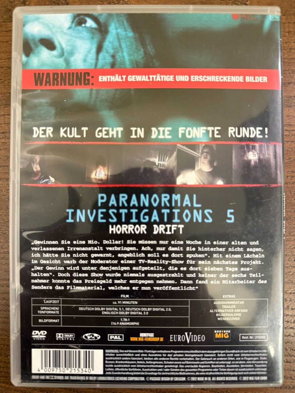 Tutti i DVDs: Paranormal Investigation 5 – Usato da Zürich venduto da FilmFreunde 1