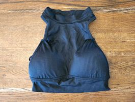 Sexy neckholder Sport-BH/Bustier in Schwarz, Grösse 36
