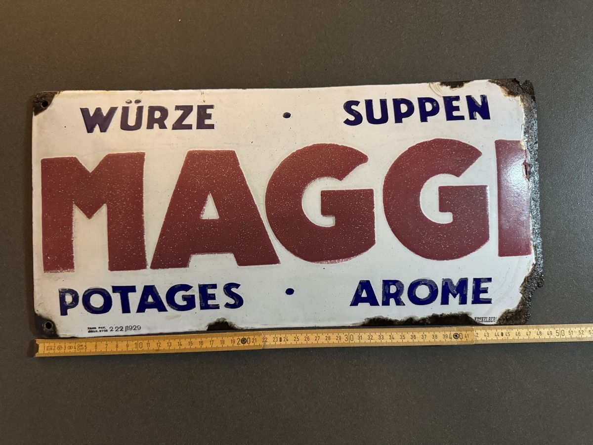 Schilder: Emailschild MAGGI – Gebraucht aus Niederwangen BE von MyVintageWatch 1