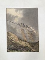 Antikes Aquarell 19. Jh der Gemeinde Guttannen