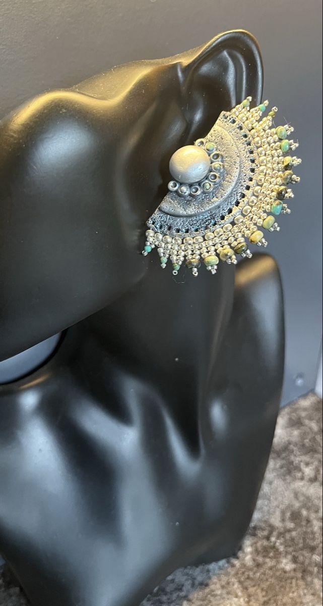 Orecchini pendenti & Orecchini a lobo: Boho Statement Ohrringe echte Türkis Silber polymerkeramik – Nuovo (secondo la descrizione) da Zuchwil venduto da MLV92
