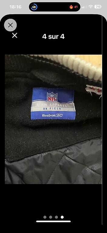 Giacche: Veste Raiders de chez Reebok – Usato da Boudry venduto da Askaone 2