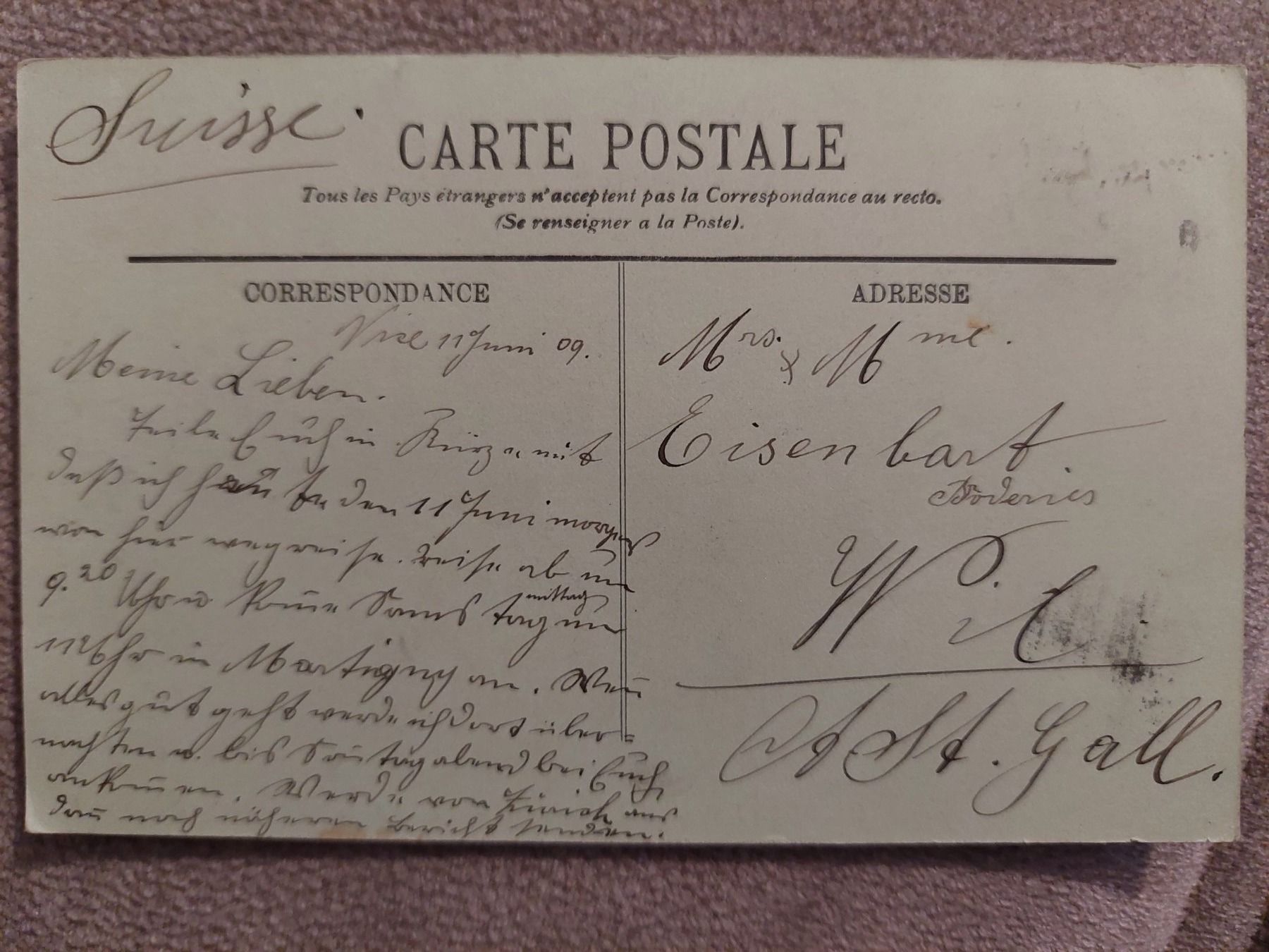 Ansichtskarten: Ansichtskarte Nizza von 1908 – Gebraucht aus Elsau von isidobrany09 1