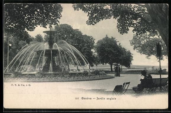 Cartes postales: AK Genève, Jardin anglais – D'occasion à Berlin par bartko-reher