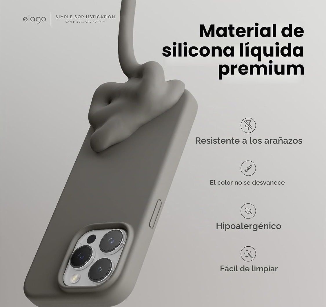 Cover & Protezioni schermo: Coque silicone Elago compatible iPhone 15 PRO Gris Hülle – Usato da Renens VD venduto da ipeShop 5