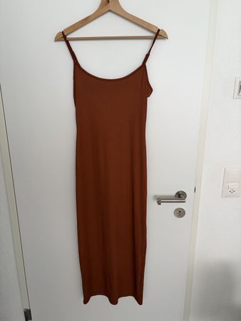 Damen Maxikleid braun Trägerkleid