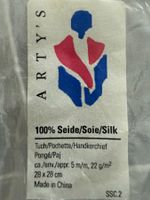ARTY'S   Tuch  Pochette  100%  Seide  weiss  neu in OVP